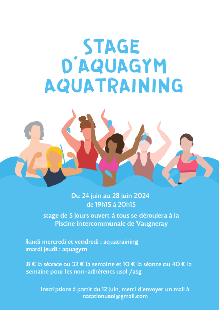 Stage Aquagym /Aquatraining juin 2024