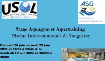 Stage Aquagym Aquatraining juin 2023